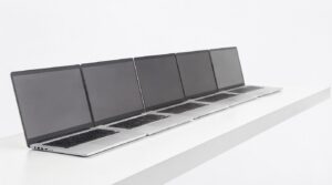 Modern laptops lined up for 2026 comparison testing