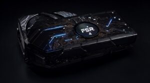 FSR 4 upscaling technology on a graphics card