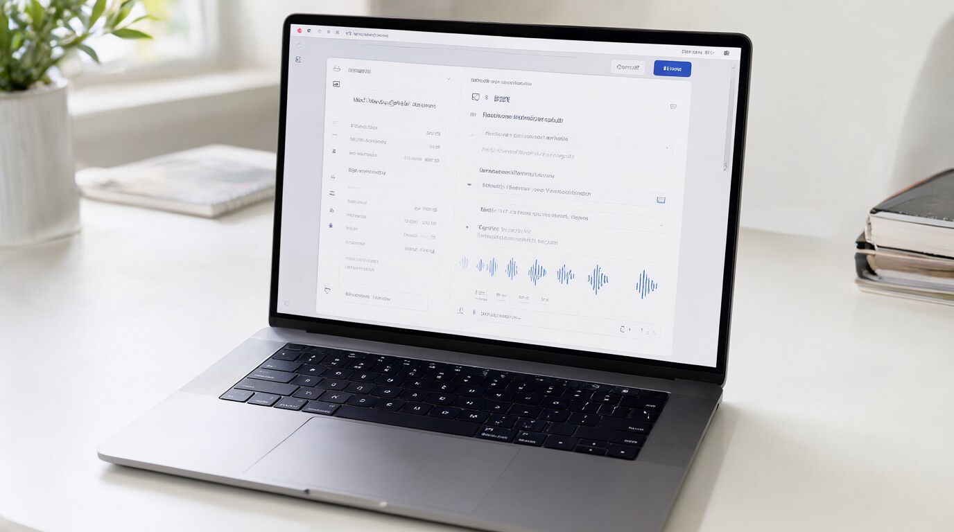 Mac VoiceOver screen reader accessibility settings on a MacBook
