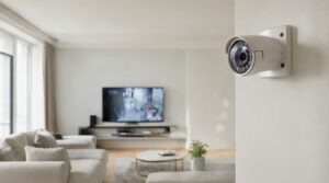 Streaming a security camera feed to a TV in a living room