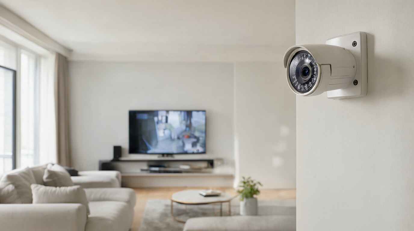 Streaming a security camera feed to a TV in a living room