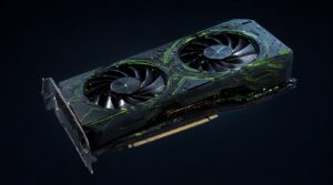 NVIDIA RTX 6070 graphics card concept on dark background